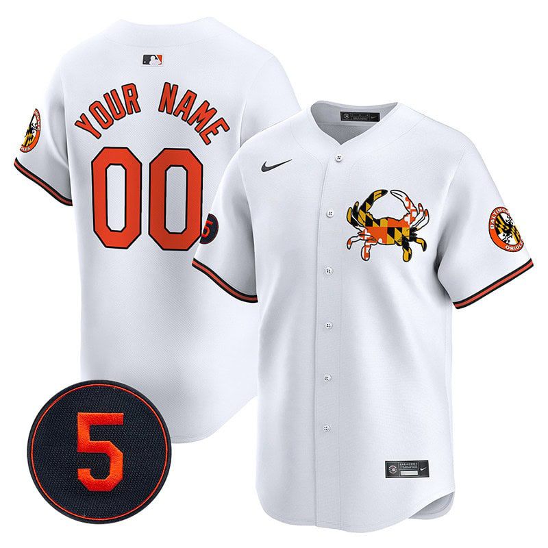 Men Baltimore Orioles White 2024 Nike Robinson Patch Vapor Premier Limited Custom MLB Jersey style 3->customized mlb jersey->Custom Jersey